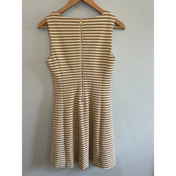 Lilly Pulitzer Brielle Dress Women's Small Gold Stripe Sparkle - Picture 4 of 8